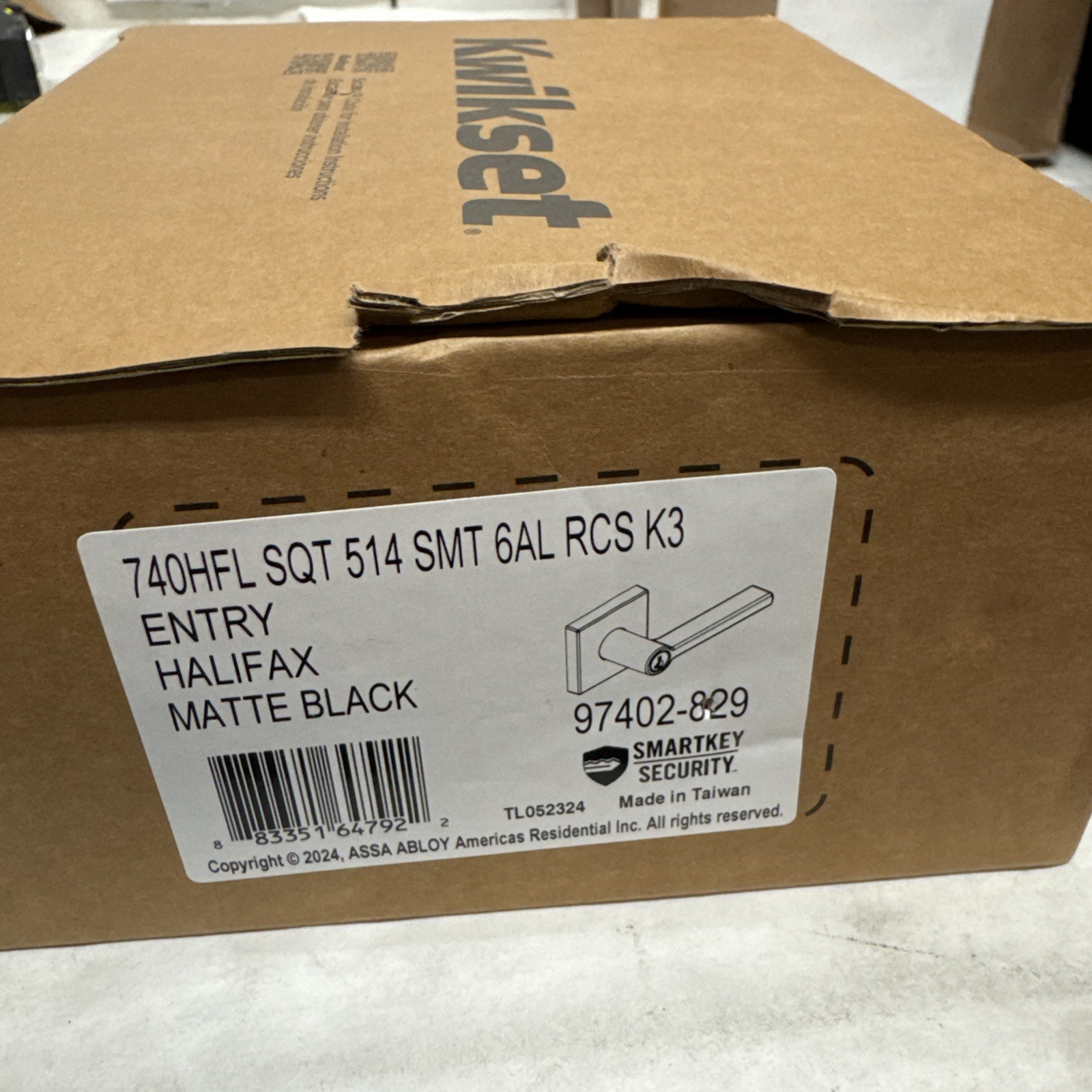*1-Set* Kwikset Entry Halifax 740HFL Keyed Front Door Handle SmarKey 97402-829 gallery