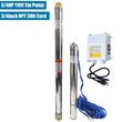 2" 3/4HP Deep Well Submersible Pump, 110V, 6 GPM, 164FT Max, 26 Stage 50FT Cord gallery