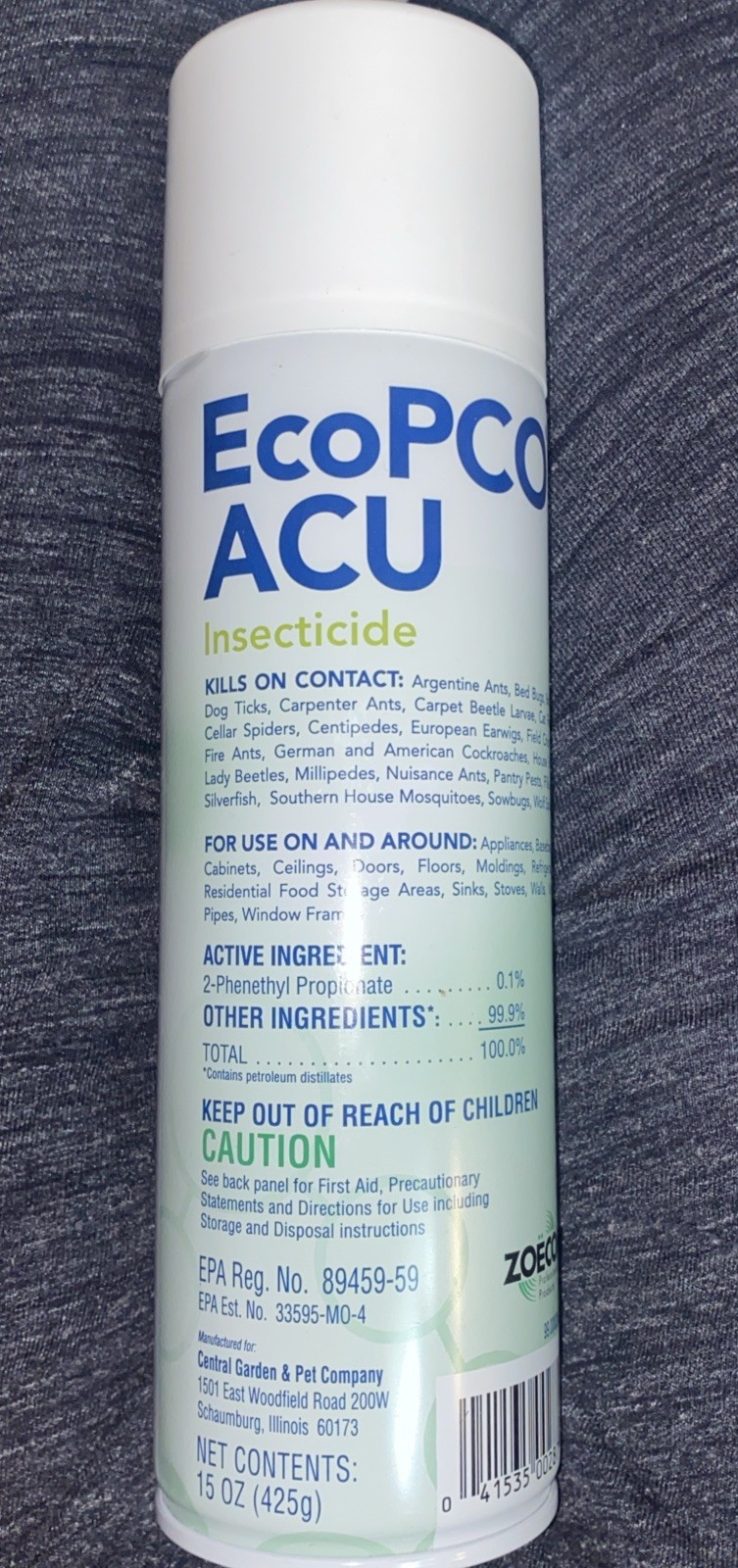 EcoPCO ACU Contact Insecticide Bed Bugs Ants Fleas Ticks 15oz by Zoecon gallery