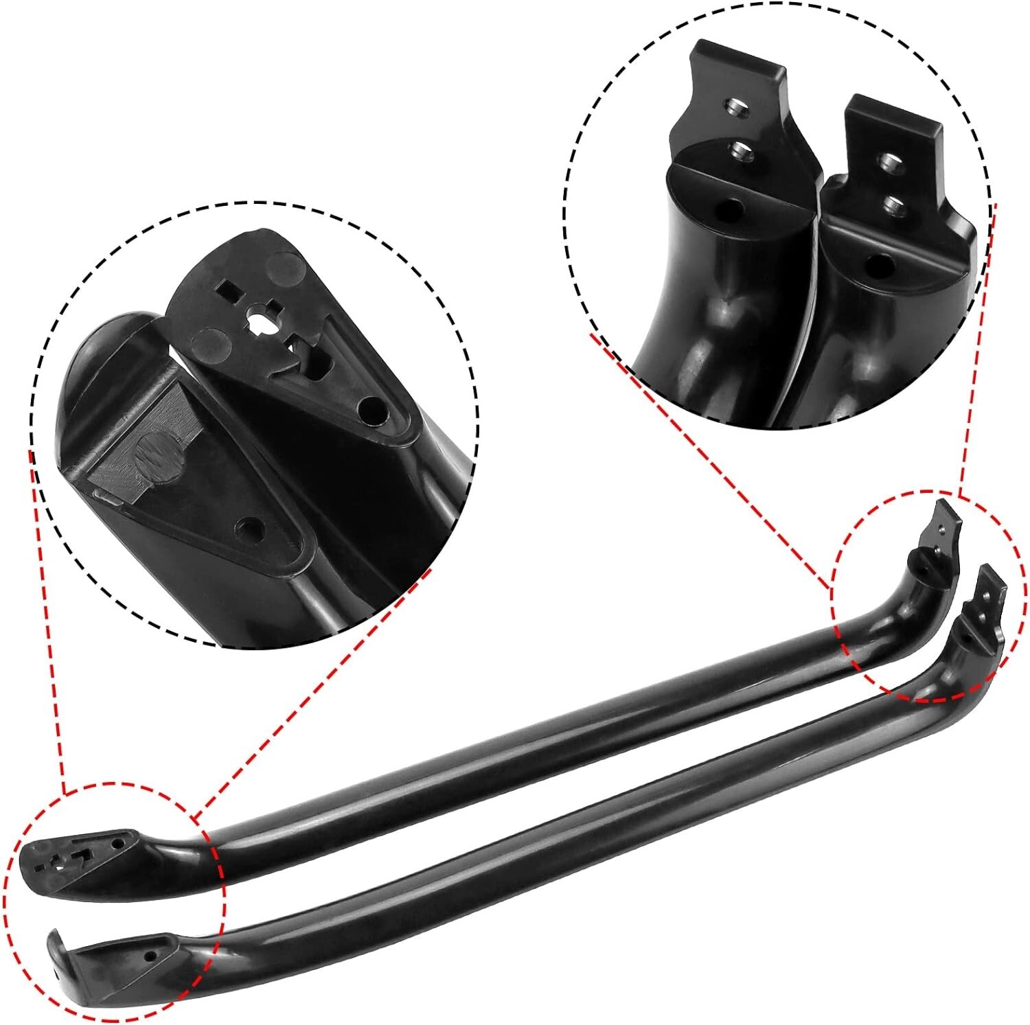 WR12X22183 GE Refrigerator/Freezer Black Door Handle Kit AP5948588 PS9494525 gallery