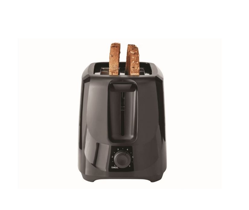 Mainstays 2-Slice Toaster with 6 Shade Settings and Removable Crumb Tray, Black