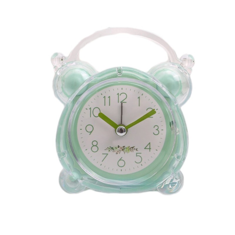 Portable Transparent Alarm Clock Silent Running Night Light and Alarm Sound gallery
