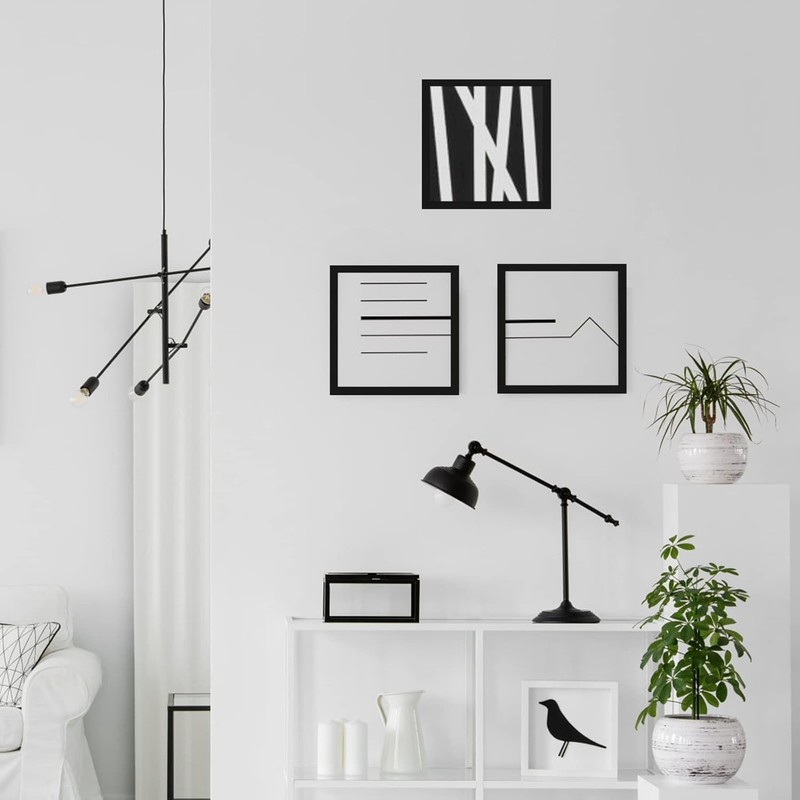 10X10 Black Picture Frame, Tabletop and Wall Mounting, Decoration for Photos, Pa gallery