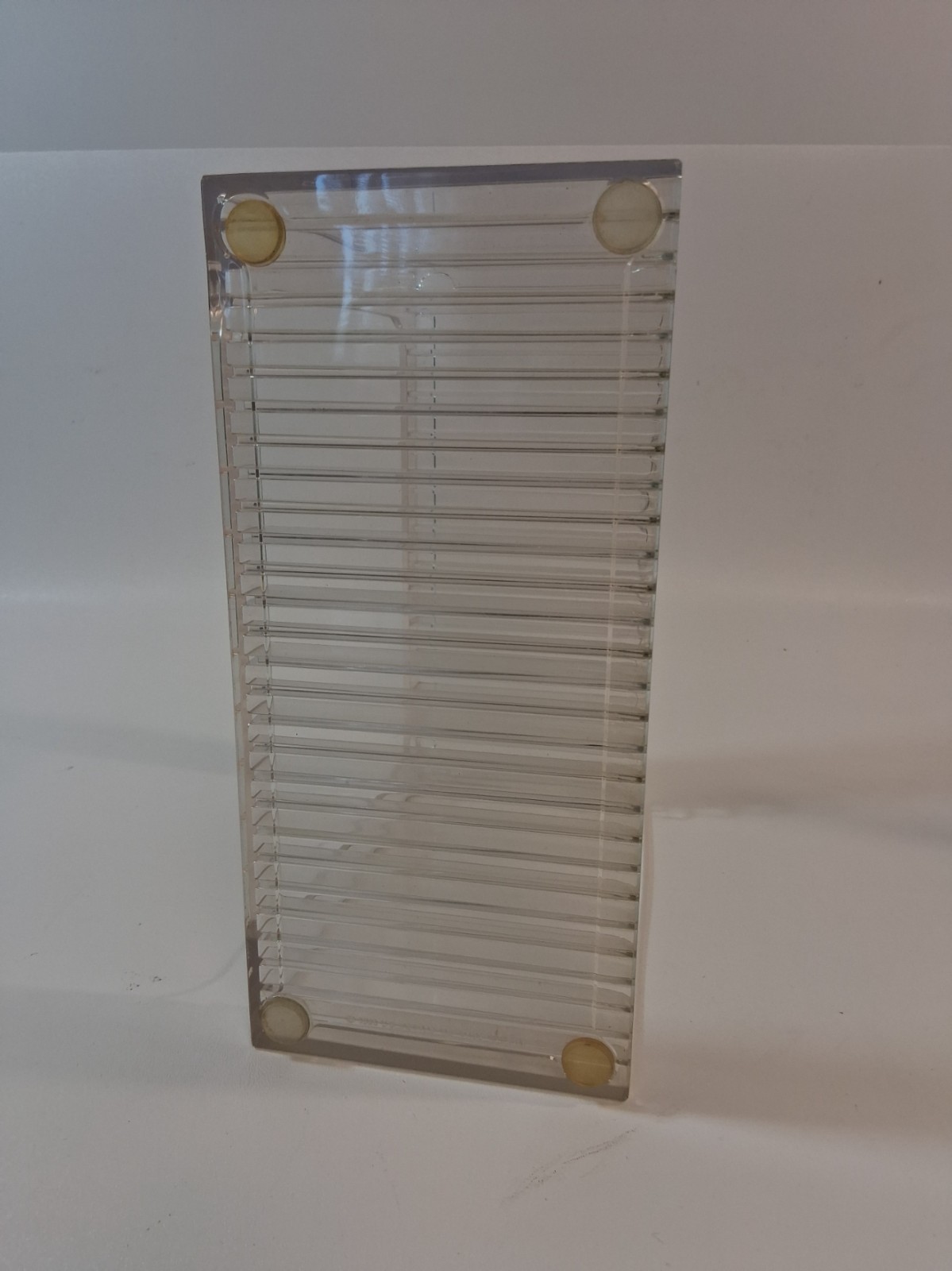 Stackable Clear Plastic DVD Organizer with Rubber Feet | Rectangular Holder Perf gallery