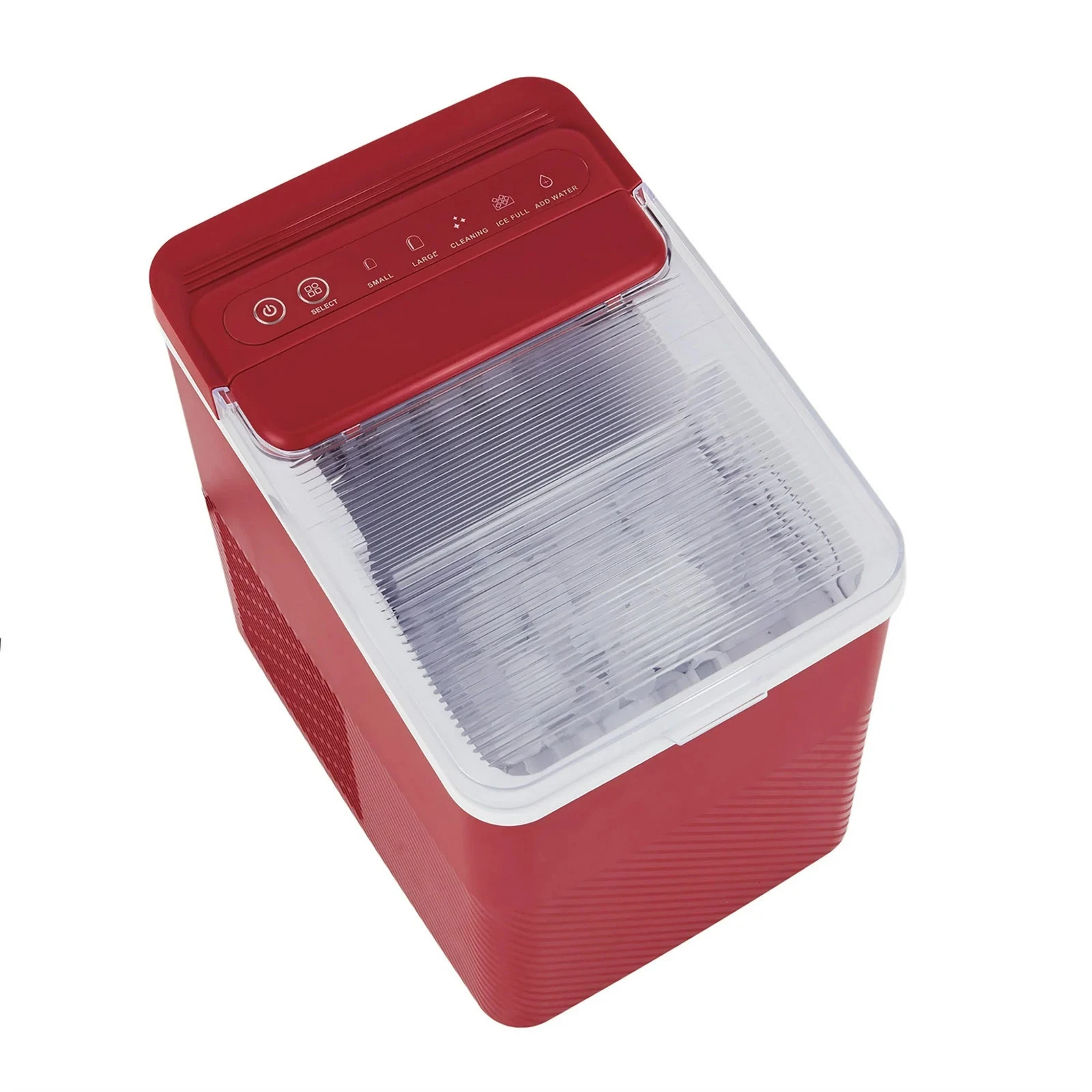 Mainstays Countertop Ice Maker, Red, 9 Bullet Cubes gallery