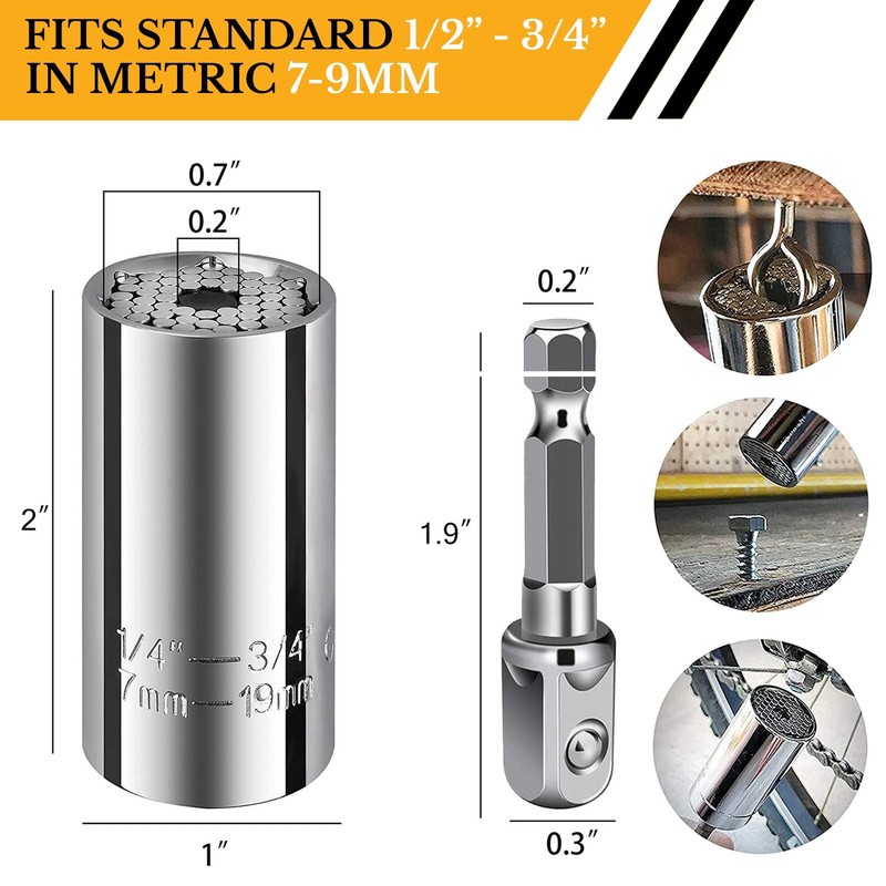 Gifts Men Universal Super Socket Wrench Repair Tool Professional Multi Function gallery