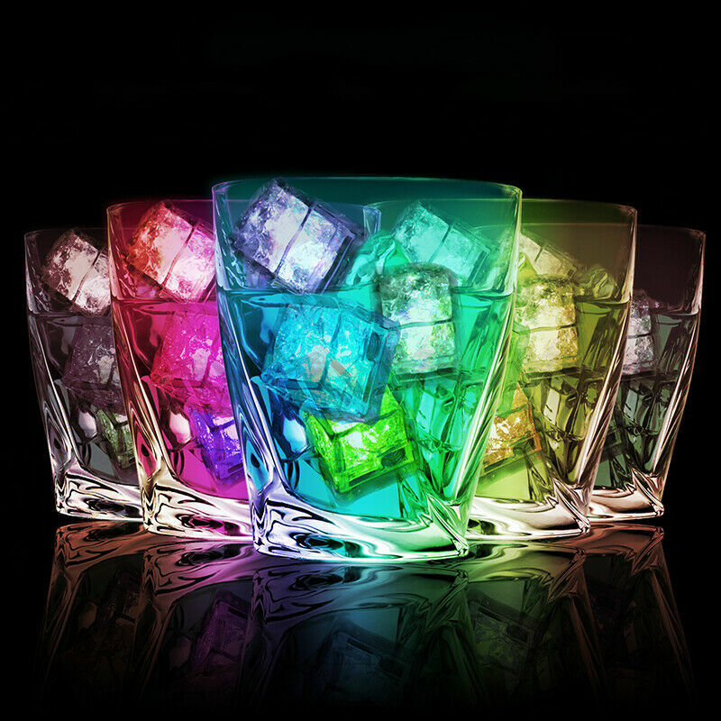 Light Up Ice Cube multi colors LED Glow Ice Cube ON/OFF -120 pack (10DZ) gallery