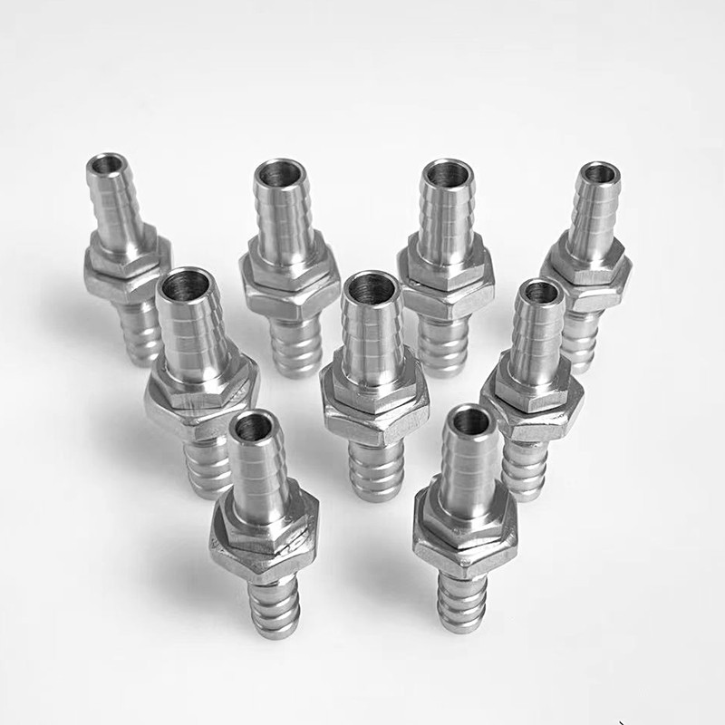 Bulkhead Barb Fitting Stainless Barbed Hose Tail Connector Tube Coupler Adapter gallery