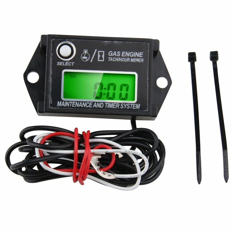 Waterproof Tachometer Tiny Tach/Hour Meter for 2 Stroke & 4 Stroke Small Engine gallery