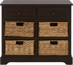 Herman Dark Chocolate Storage Unit with 4 Baskets – Fully Assembled