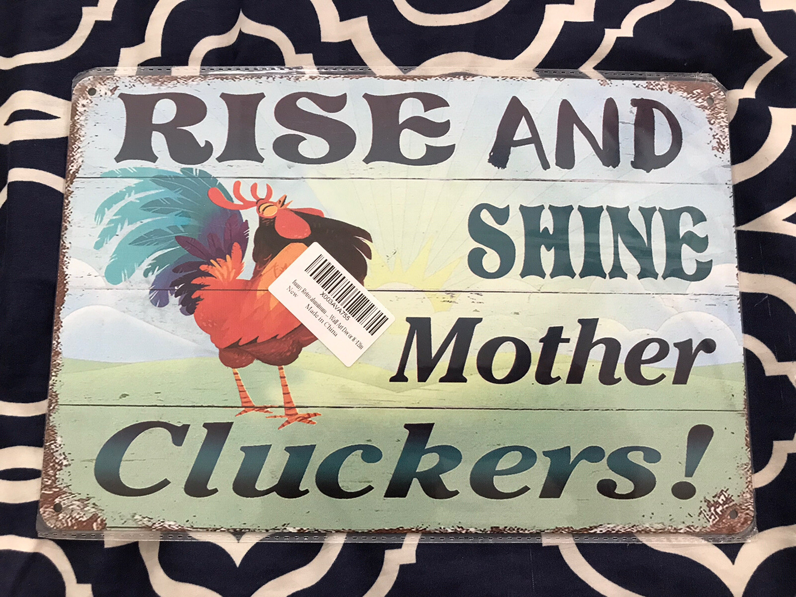 Rooster Chicken Rise And Shine Mother Cluckers 8x12 Metal Sign gallery