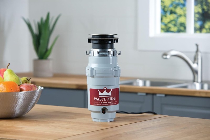 Waste King Garbage Disposal for Kitchen Sink with Power Cord, Compact Food Waste gallery