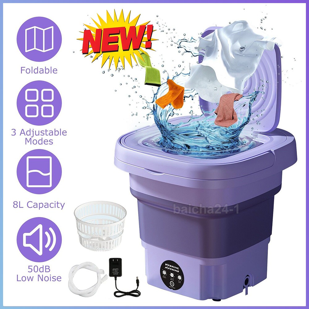 Portable Washing Machine Mini Washer Foldable Washer and Spin Dryer Small Travel gallery