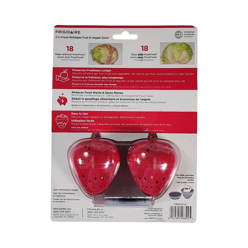 Frigidaire PureFresh Crisper Filter FRPFUFV Fruit Veggie Saver Refillable Fridge gallery
