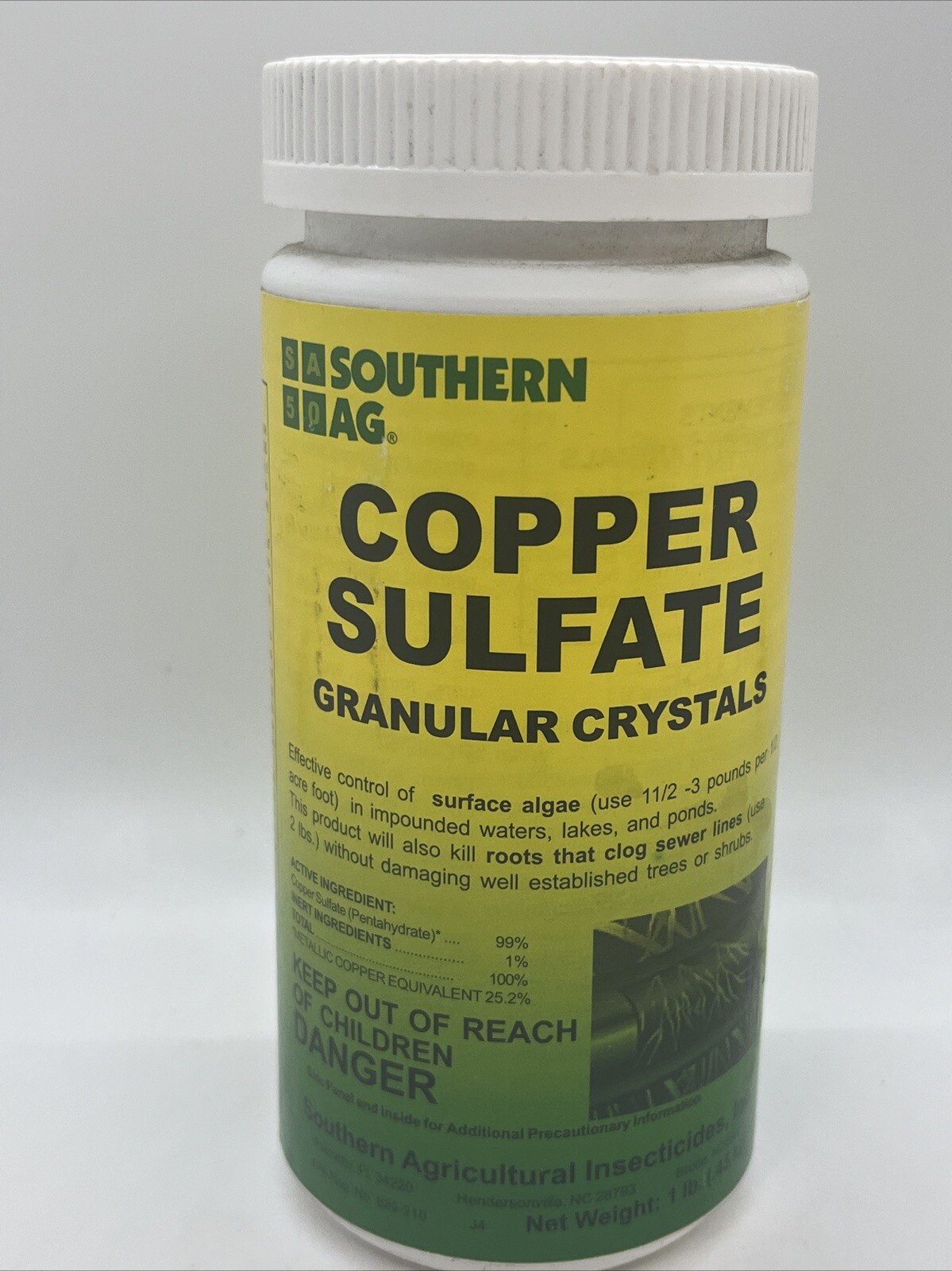 SouthernAg Copper Sulfate 99% Crystals Granular - 1 lb. New Algicide Sewer Mgt gallery