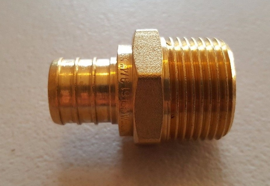 100 PCS. 3/4" PEX X 3/4" MALE NPT THREADED ADAPTER BRASS CRIMP FITTING LEAD FREE gallery