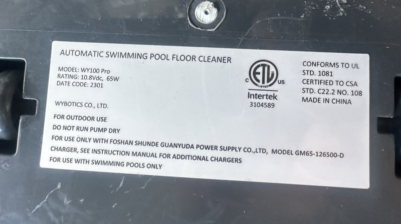 WYBOT Robotic Pool Cleaner Osprey 700 Pro FOR PARTS OR REPAIR - Non-Working gallery