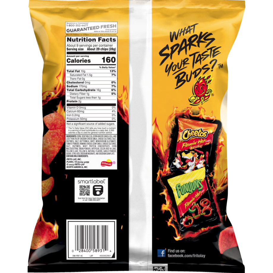 Fritos Flamin' Hot Flavored Corn Chips, 9.25 oz Bag (Packaging May Vary) gallery
