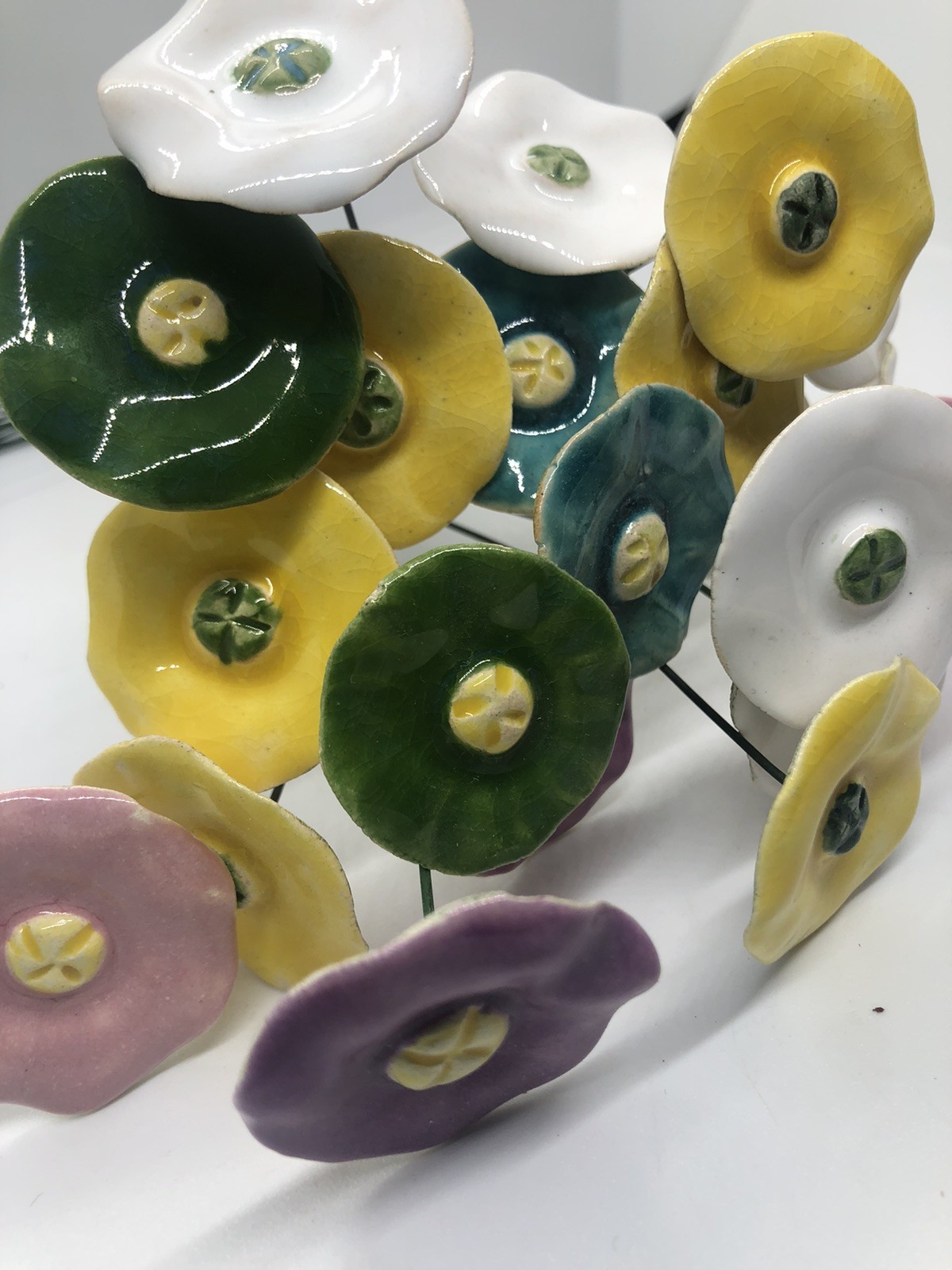 21 Polish Long Stem Flowers Yellow Pink Purple White Green Turquoise gallery