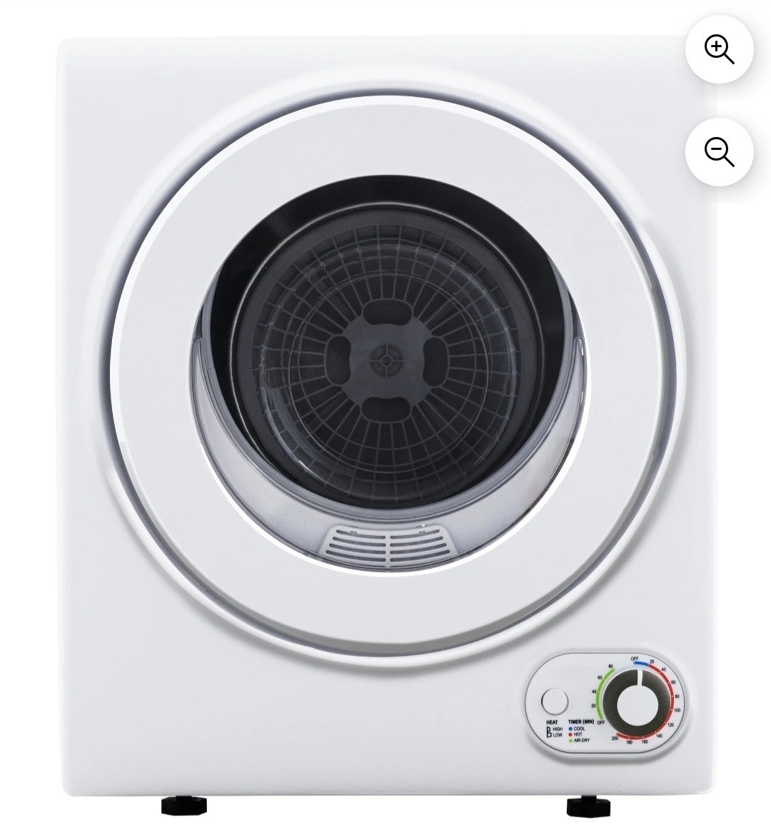Portable Compact/Mini Electric Front-Load Clothes Dryer White Dial Window gallery