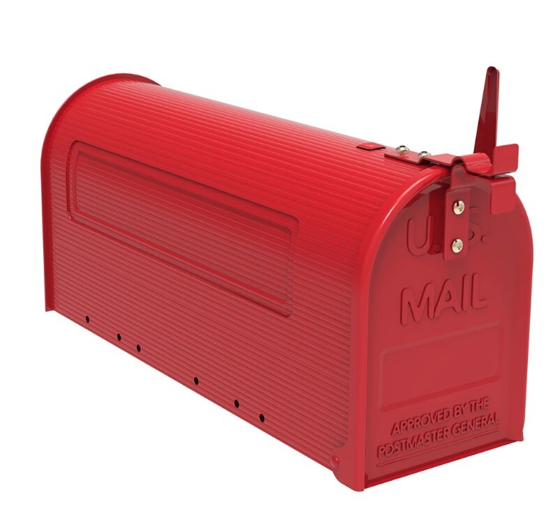 Red Garden mailbox with barnyard styling anti rust with proper care durable gallery