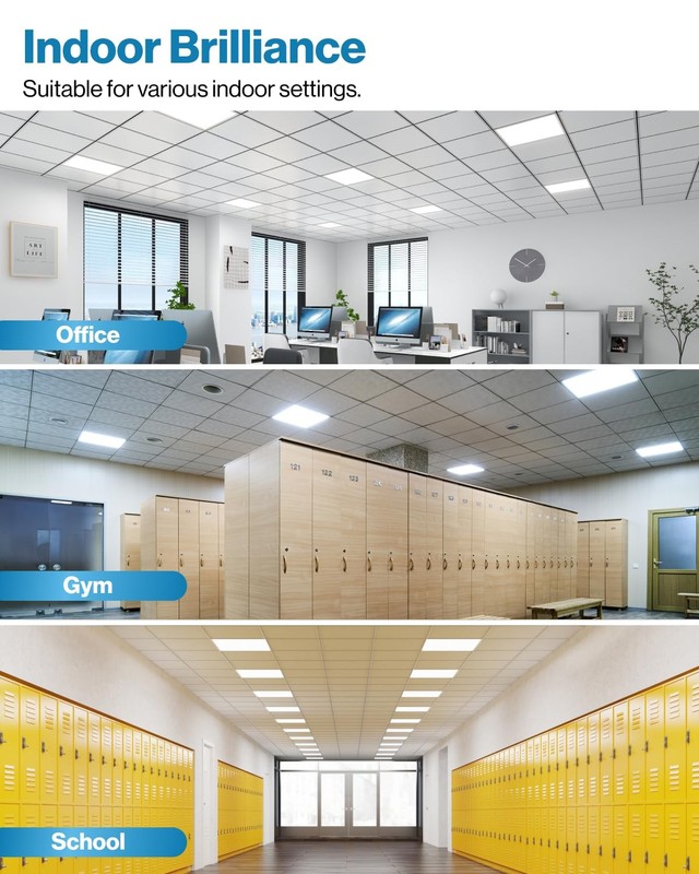 Sunco 6 Pack 2x2 LED Flat Replacement Light Fixture, 5200 LM,ble (0-10V) ETL/DLC gallery