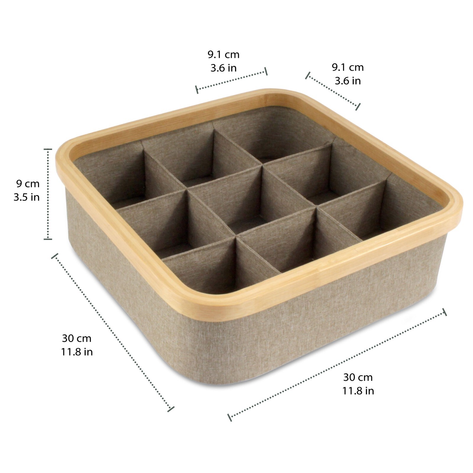 BambooMN Dresser Drawer Organizer, Bamboo gallery