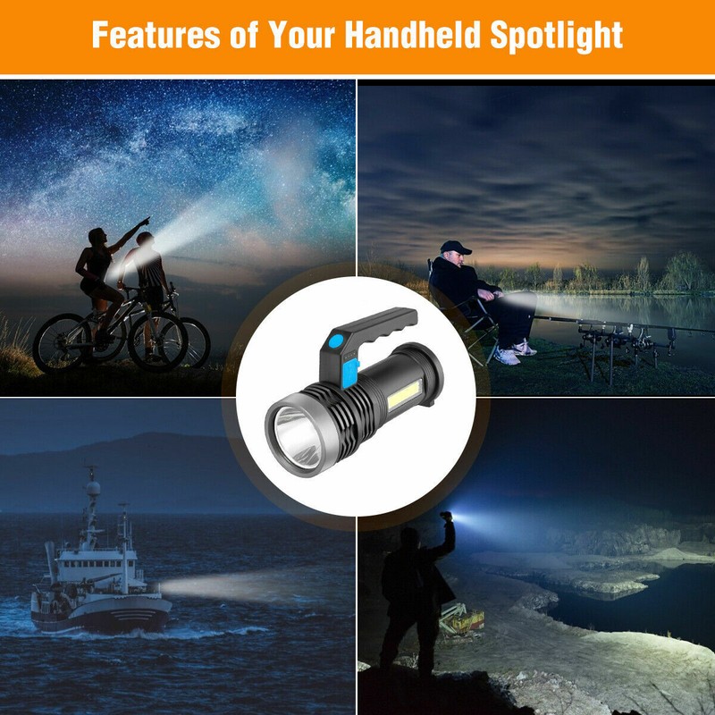 Rechargeable Searchlight Portable Super Bright Handheld Spotlight Flashlight gallery