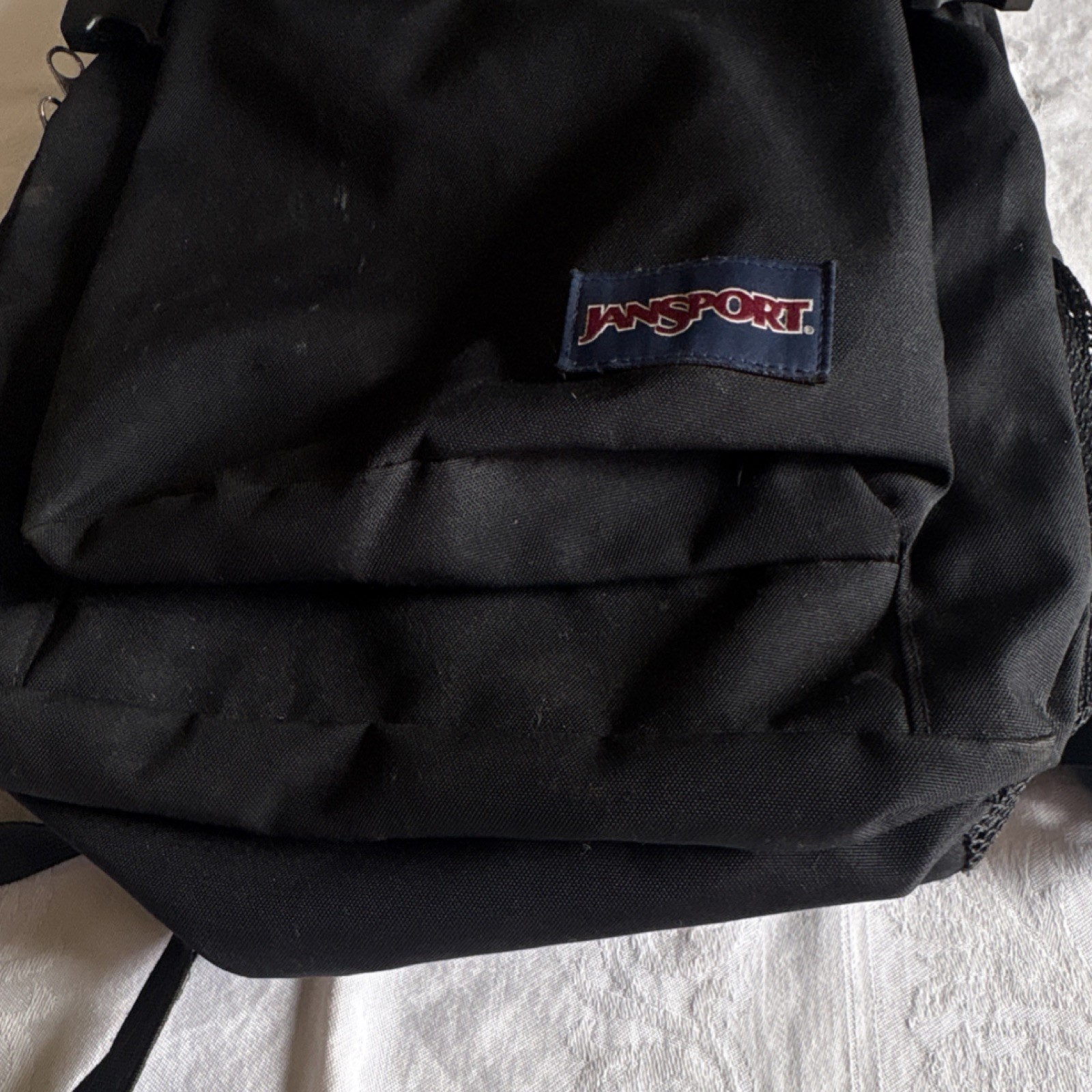 JanSport Main Campus Black Hiking Backpack Polyester 3 Pockets Zip JS0A4QUL 3