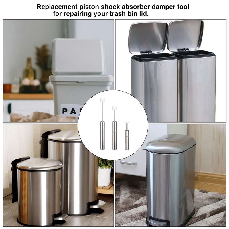 Damper Piston for trash can soft close and more use 3 most common sizes 2/3/3.6" gallery
