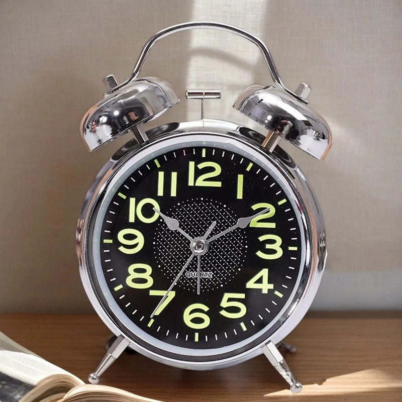 Mechanical Alarm Clock Wind up Clock Luminous 3 Inch Quiet Timer Watch** gallery