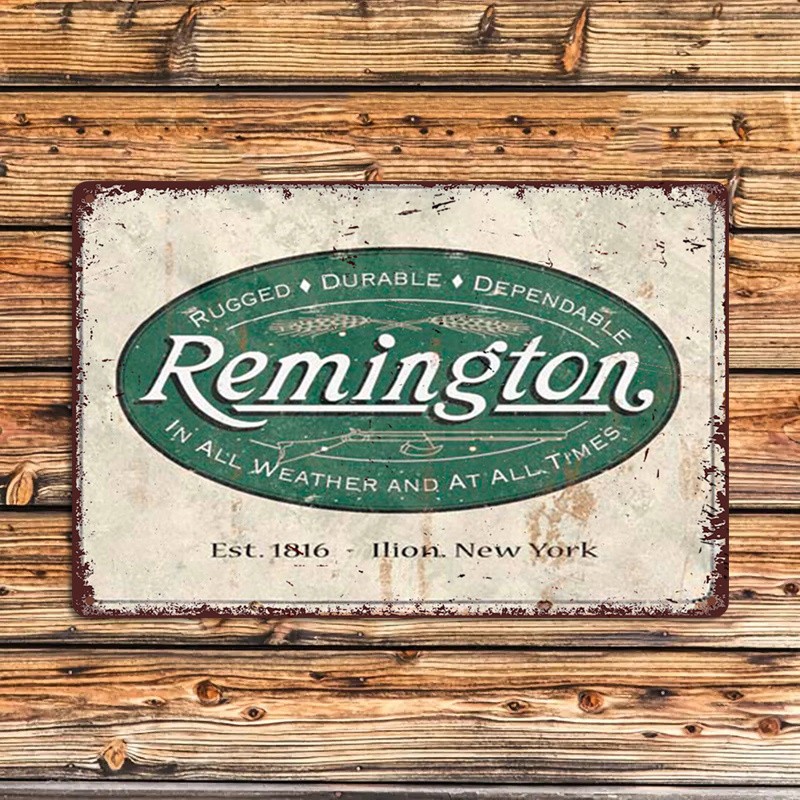 Remington Rugged Durable Dependable Retro Metal Sign Vintage Brand Collect Decor gallery