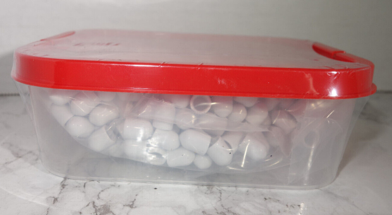 350 Pack ClosetMaid Wire Shelf End Caps Covers Pieces 50 Large 300 Small White gallery