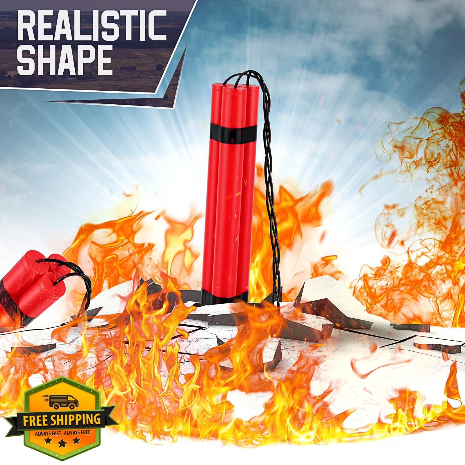Sratte 24 Fake Dynamite Sticks Prop Toy gallery