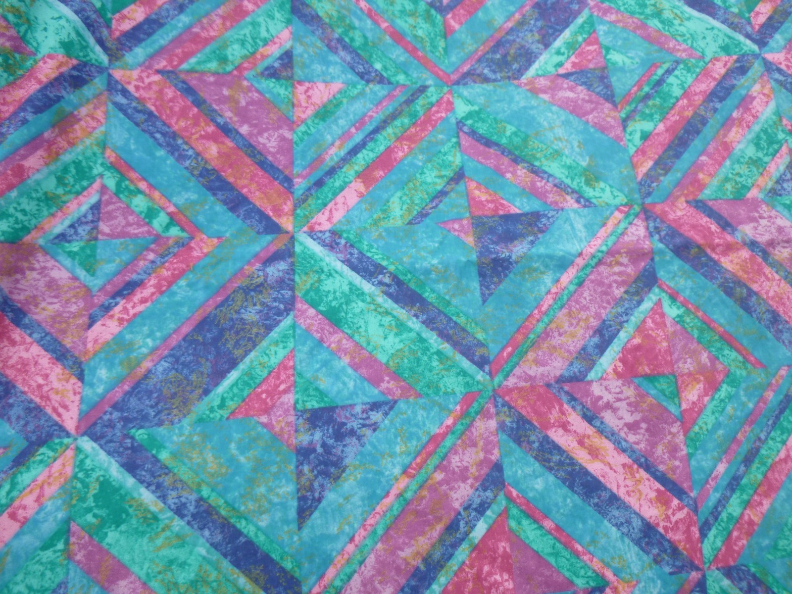 Vtg 90s Springmaid Jeweled Marble Shower Curtain Cotton Blend Fabric 69x69" gallery