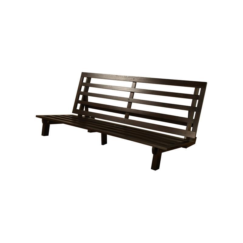 Carson Wood Futon Frame in Java Brown Finish-Mattress Not Included gallery