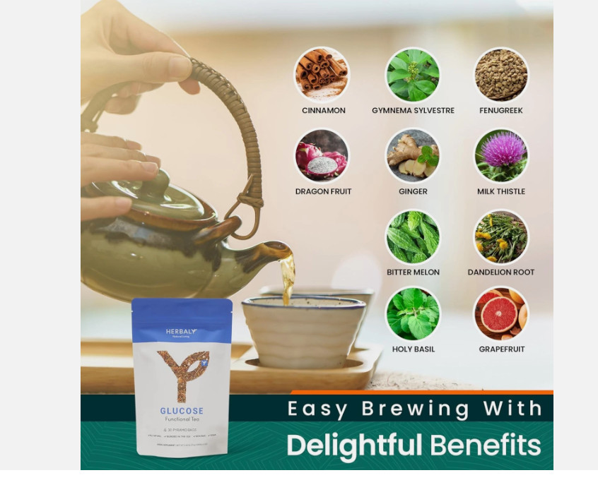 Glucose Functional Tea - Vitality & Wellness - Gymnema Sylvestre, Ceylon Cinnamo gallery