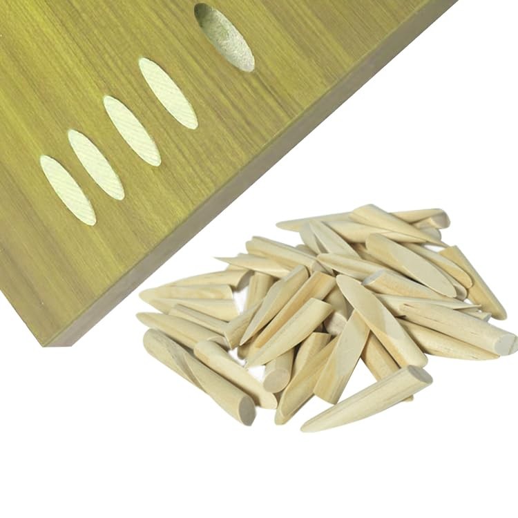 50-Pack Solid Wood Pine Pocket Hole Plugs for Woodworking Inclined Hole