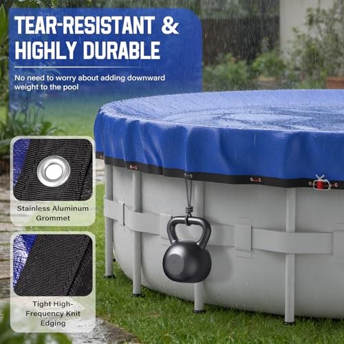 Winter Pool Cover for Above Ground Pools,Cold and UV Resistant Round 24Ft gallery