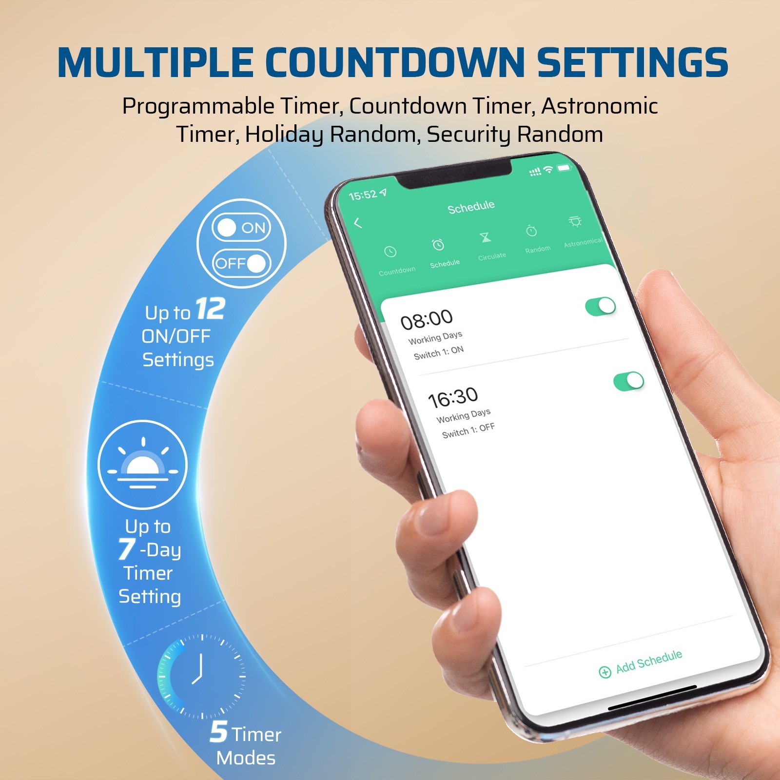 DEWENWIL WiFi Pool Pump Timer, Heavy Duty Wireless Controller Timer Water Heater gallery