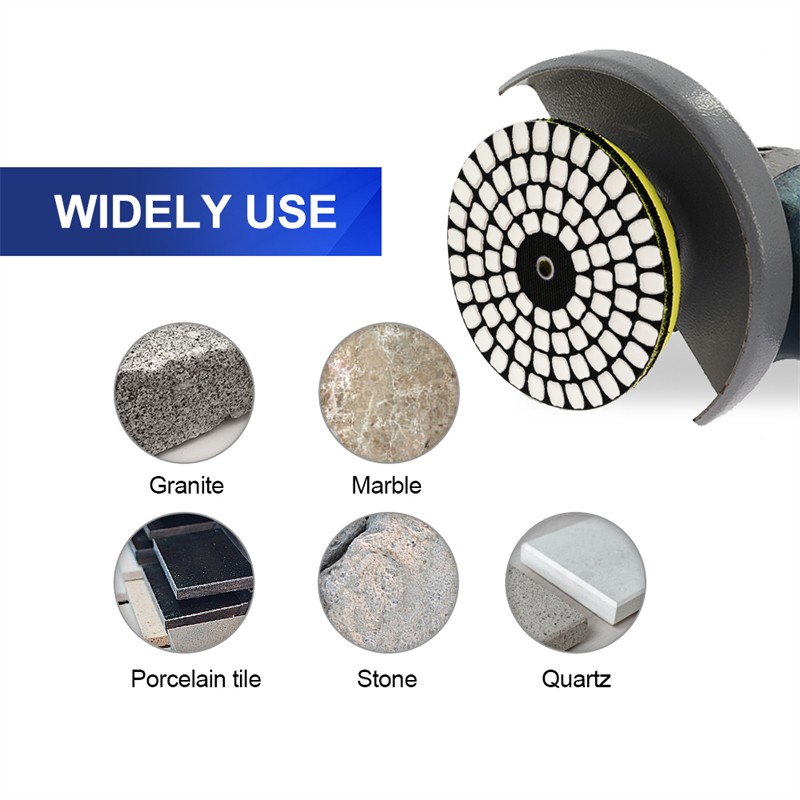 SHDIATOOL 4''/100mm 4 Steps Wet and Dry Resin Square Sanding Discs 4pcs gallery