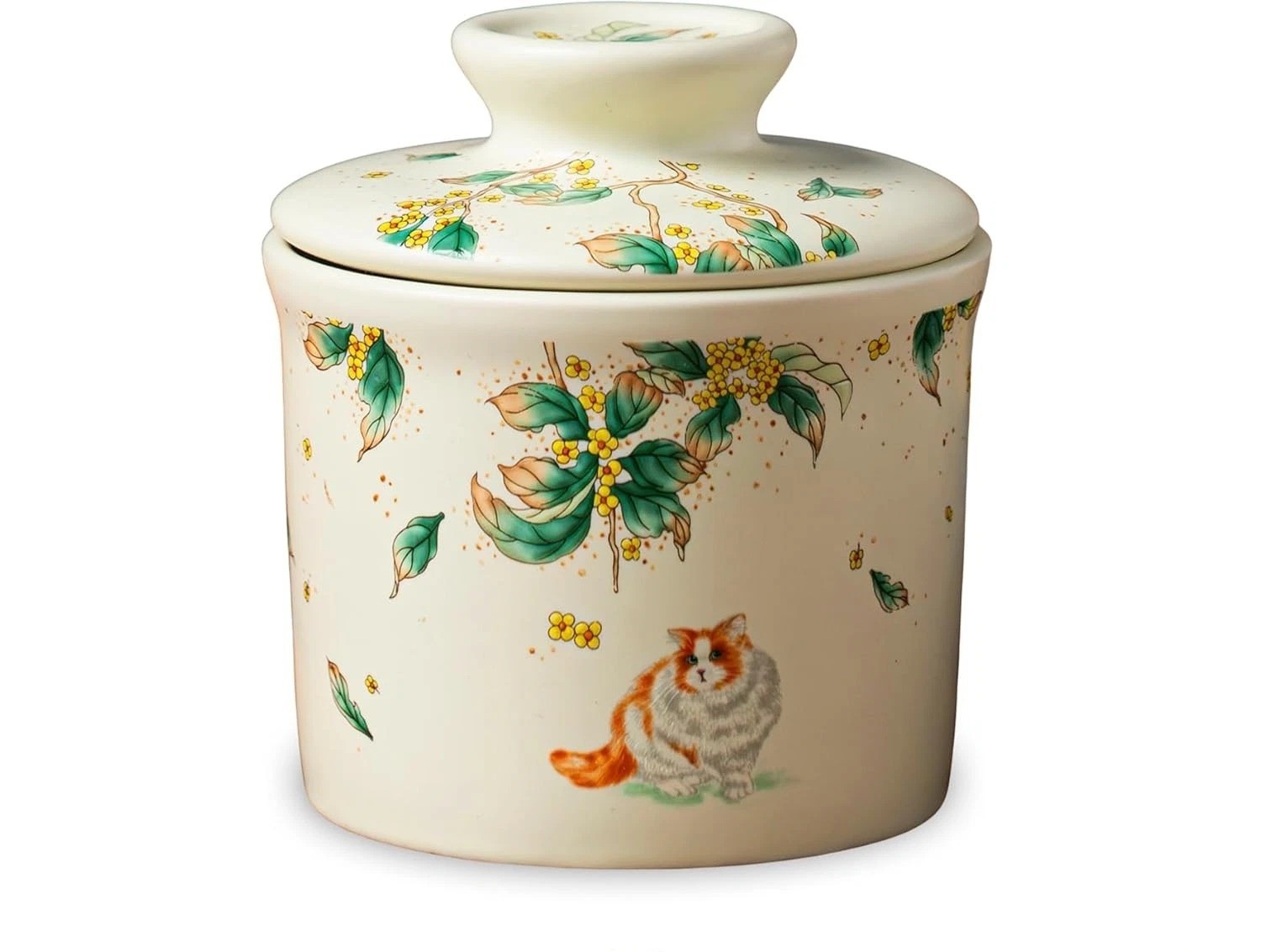 Pottery Butter Keeper Crock Ceramic Butter Dish with Water Line for Countertop gallery