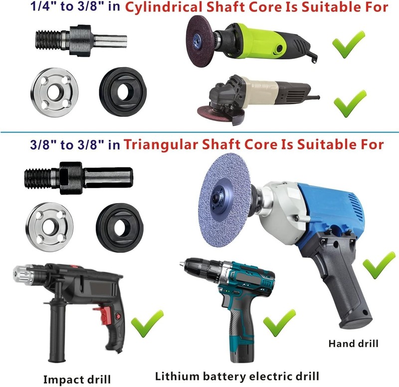 Electric Drill Grinder Wheel Disc Adapter 6mm & 10mm 10mm & 10mm Adjustable R... gallery