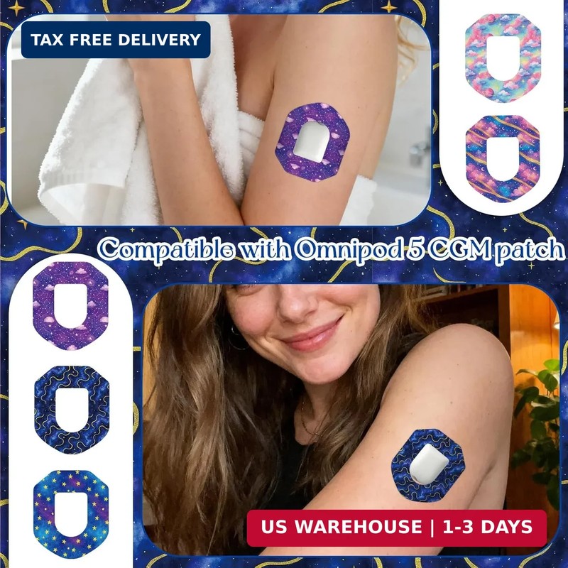 25pcs Galaxy Overpatches Waterproof Compatible with Omnipod 5, 5 Style Breathabl gallery