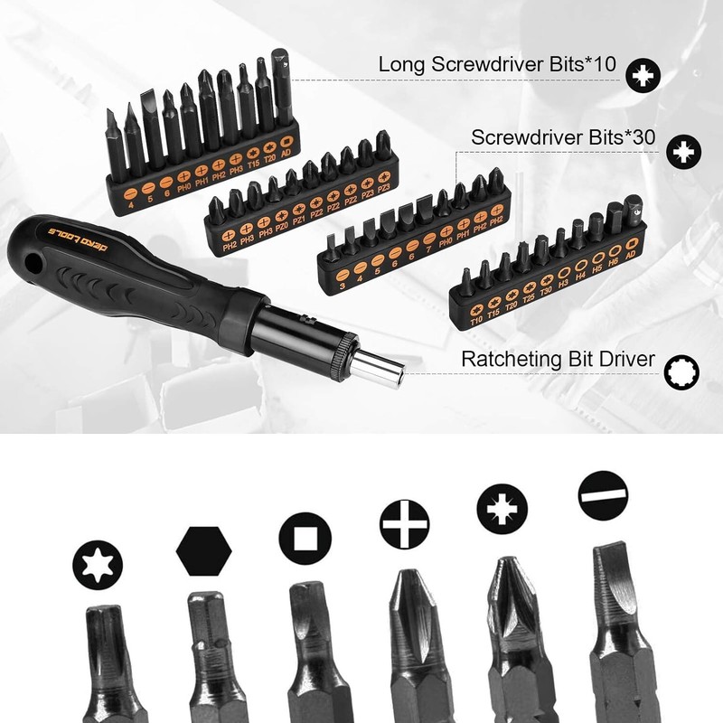 DEKO 218 PCS General Household Hand Tool Set Screwdriver Set,Socket Set gallery