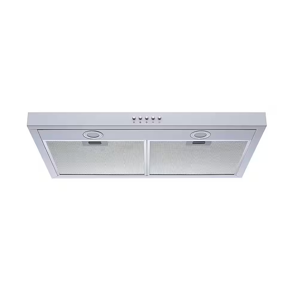 30 In. 400 CFM Convertible under Cabinet Range Hood in White with Mesh Filters a gallery