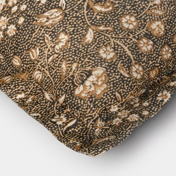 18"x18" Square Floral Printed Throw Pillow Gray/Neutral gallery