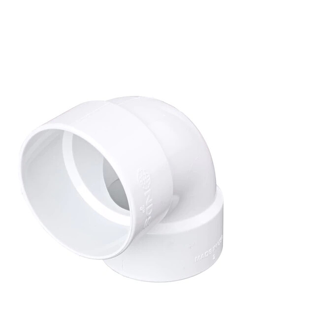 NDS 3-inch Thin-Wall Schedule 30 PVC Sewer & Drain 90 Degree Elbow - Hub x Hub gallery