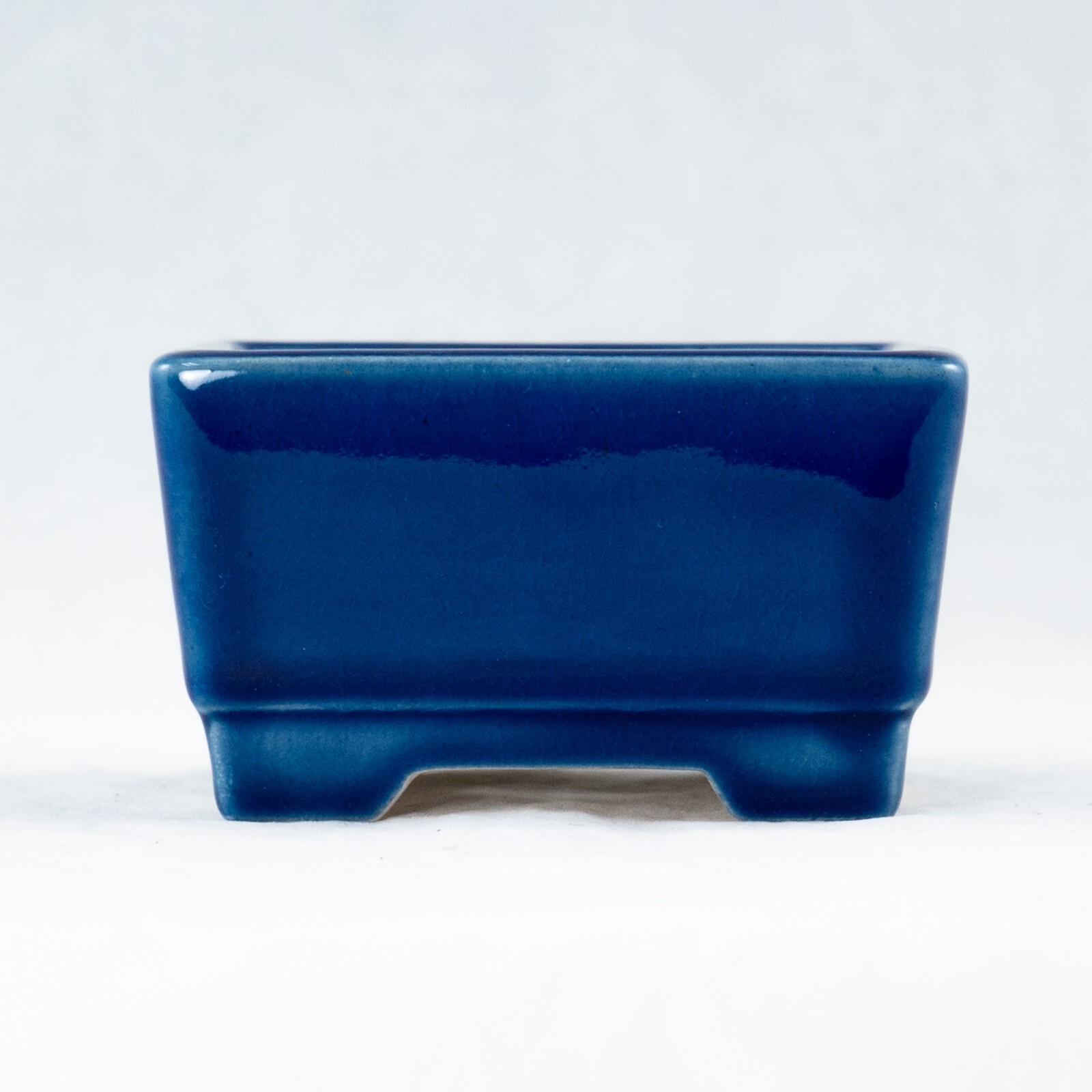 Fine Square Blue Cactus & Succulent, Mame Bonsai Pot + Mesh - 3.5"x 3.5"x 2" gallery