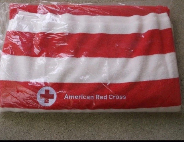 American Red Cross Beach Towel Oversized Brand New 40" x 70" gallery